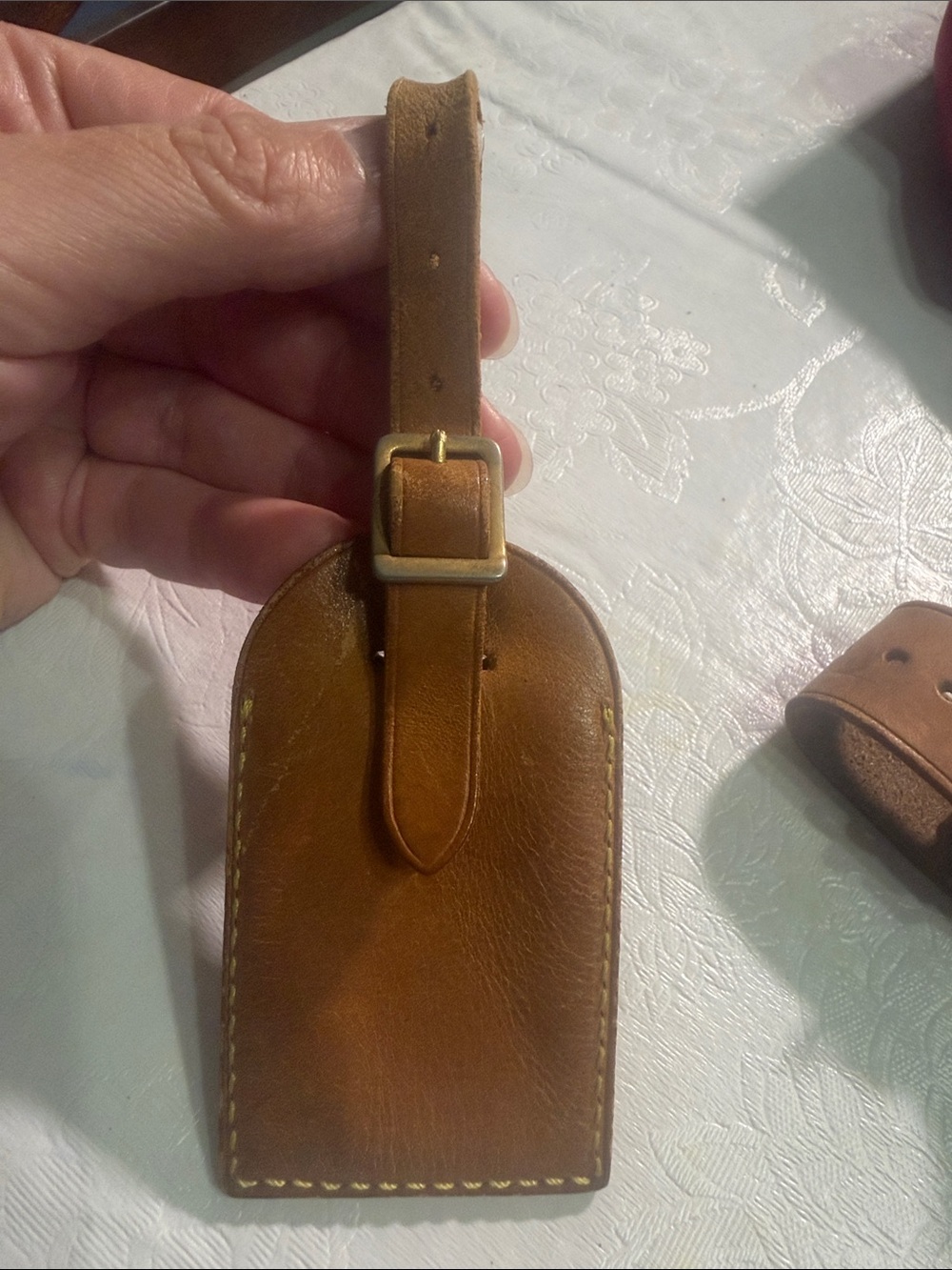 Louis Vuitton luggage tag set and gold lock and key #308 - Picture 4 of 11